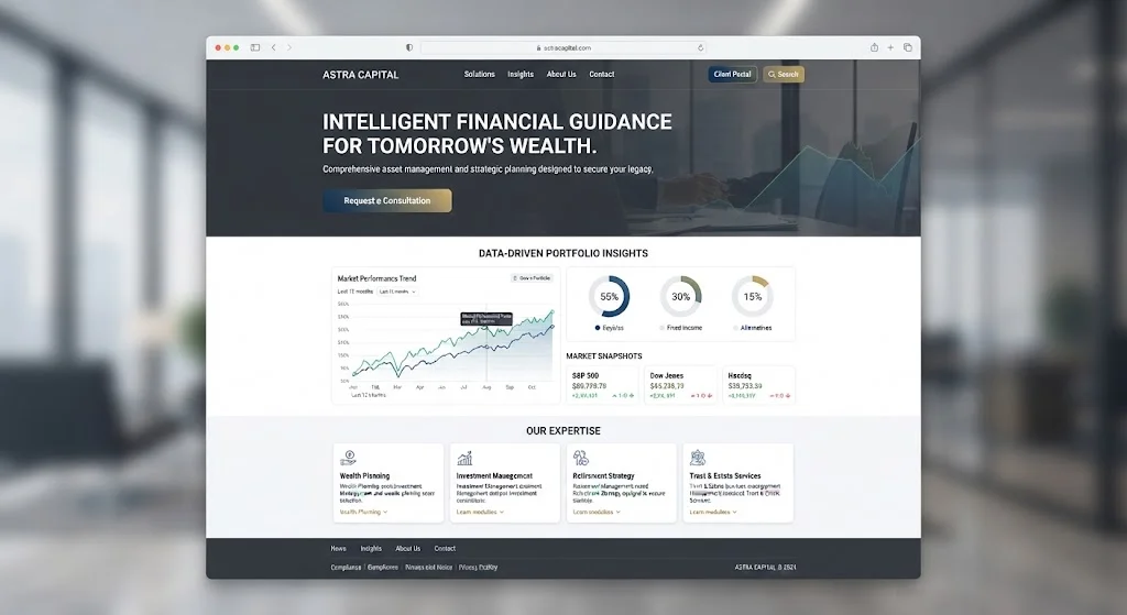 Northline Finance financial services website concept