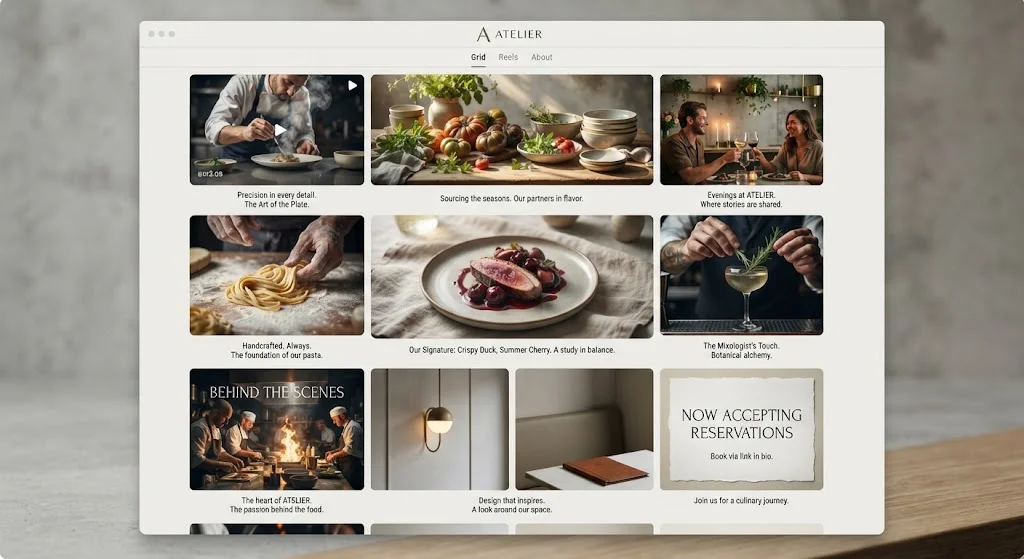Urban Table restaurant brand website concept